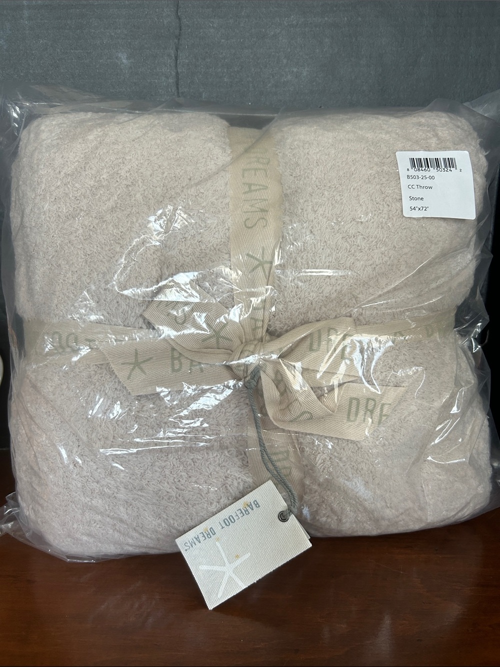 Barefoot Dreams Stone Plush Throw Blanket